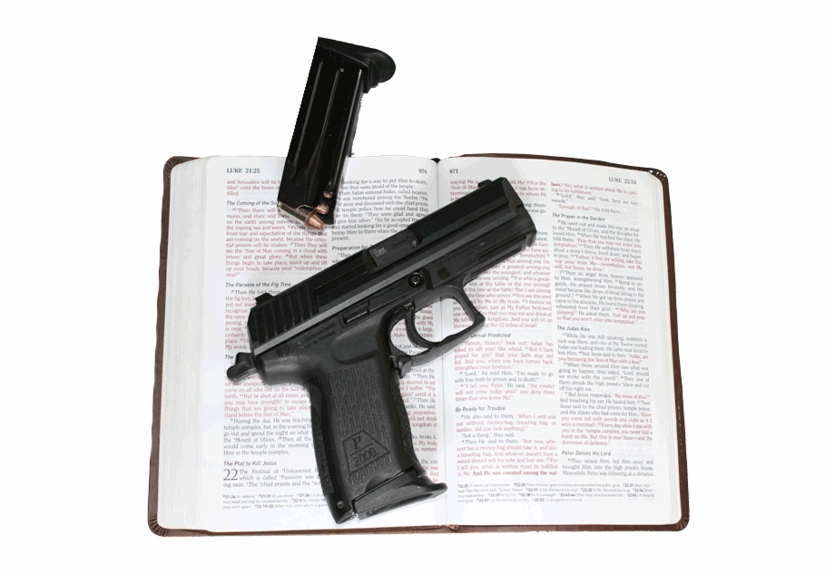 Gun On A Bible Scripture Backgrounds Luke 21