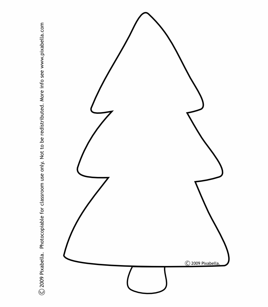 christmas tree clipart outline

