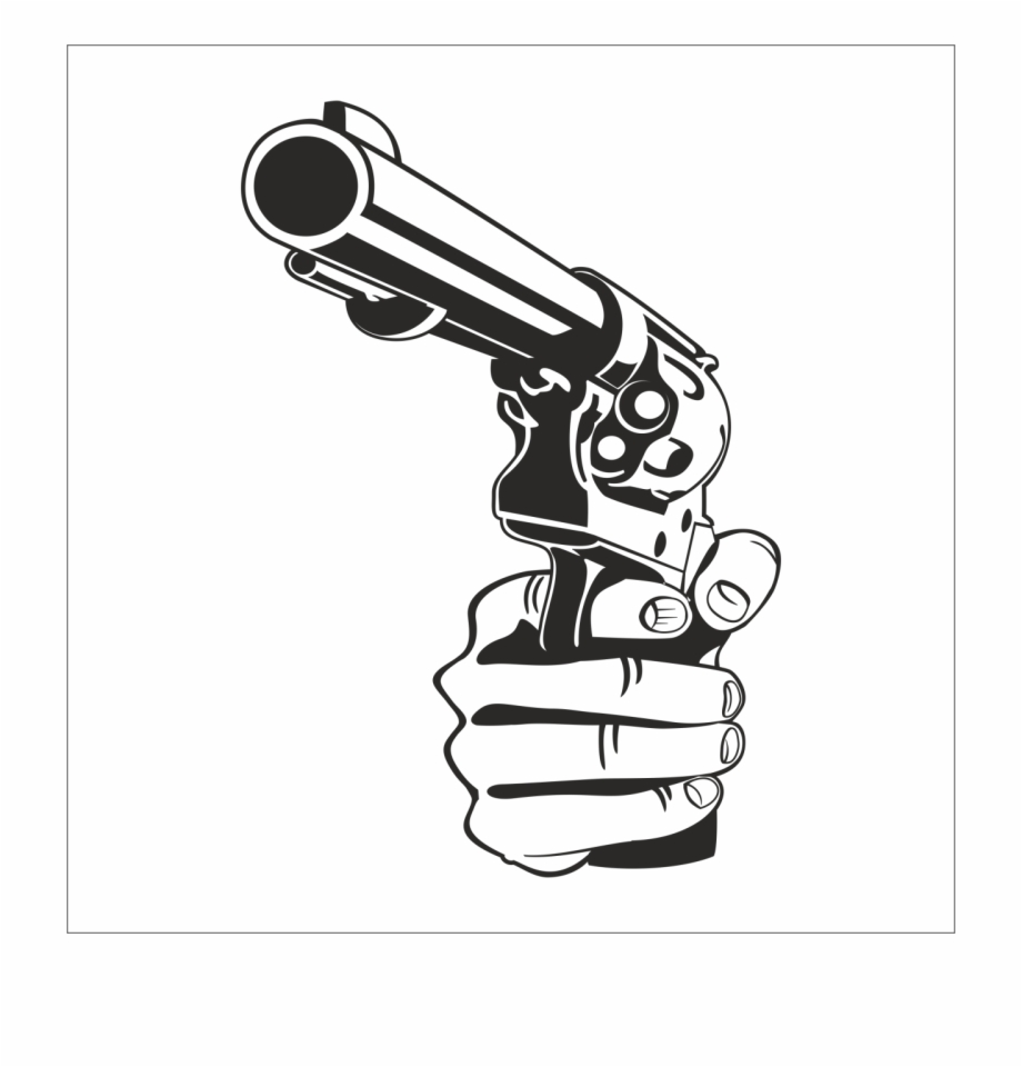 Crossed Pistols Vector Cartoon Gun In Hand Png