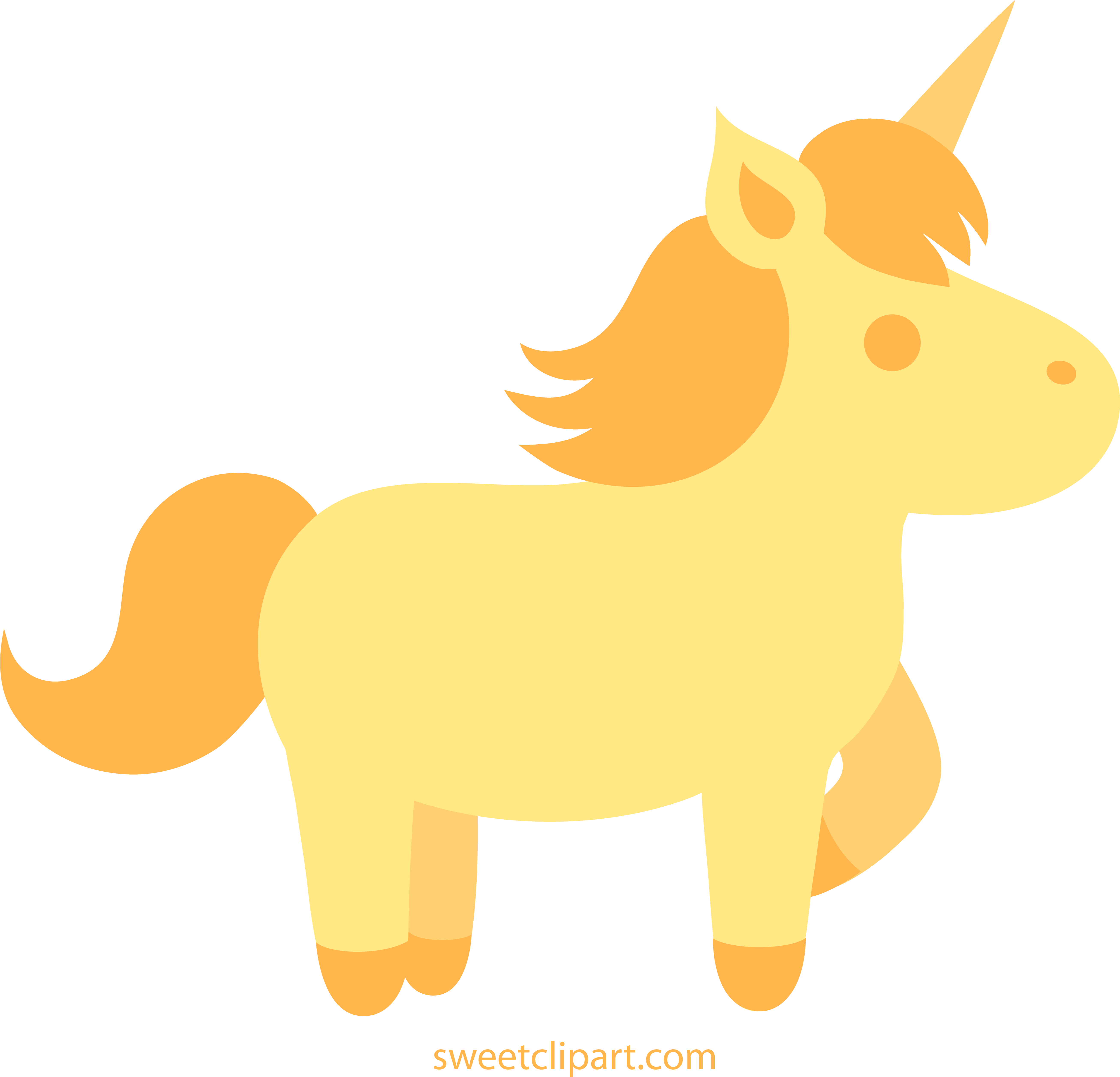 Golden Unicorn Clip Art Pony