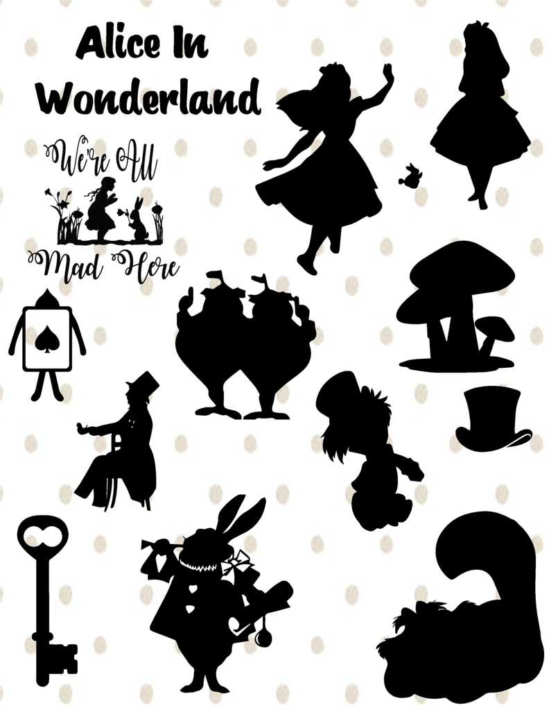 Alice In Wonderland Rabbit Silhouette