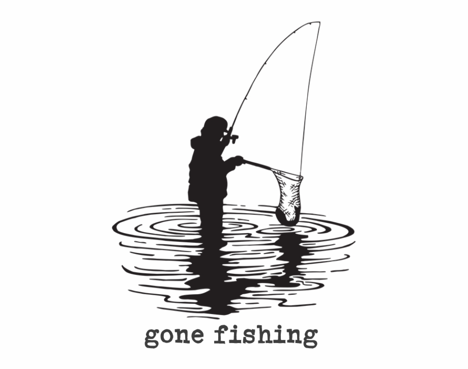 Personalized Gone Fishing Banner Fishing