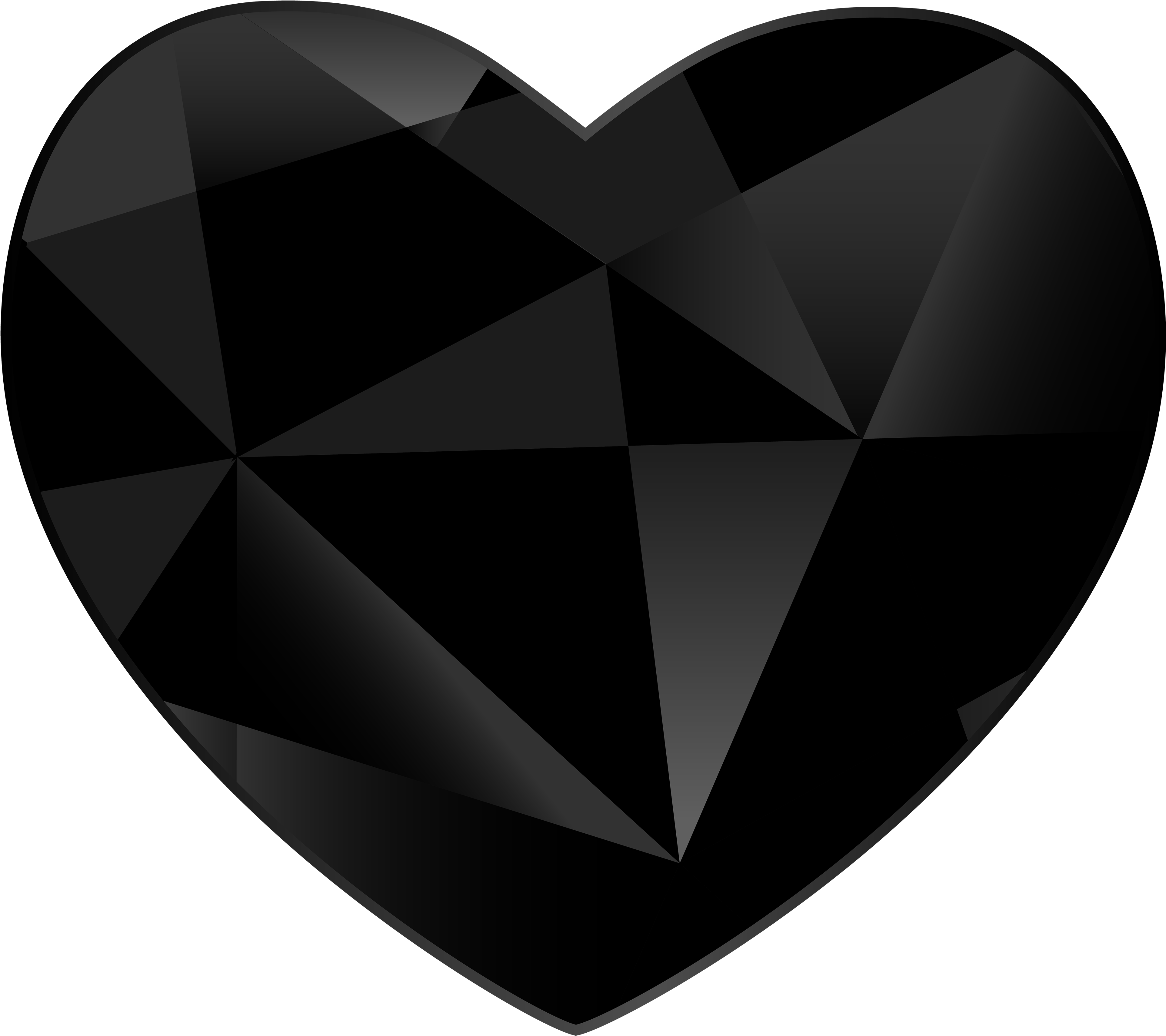 Black Gem Heart Png Clipart Black Heart Png
