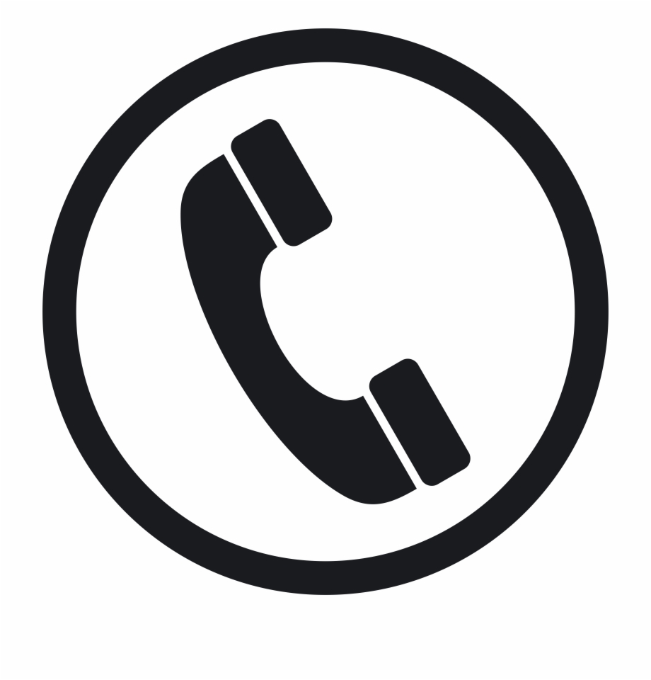 Telephone Png White Black And White Phone Icon