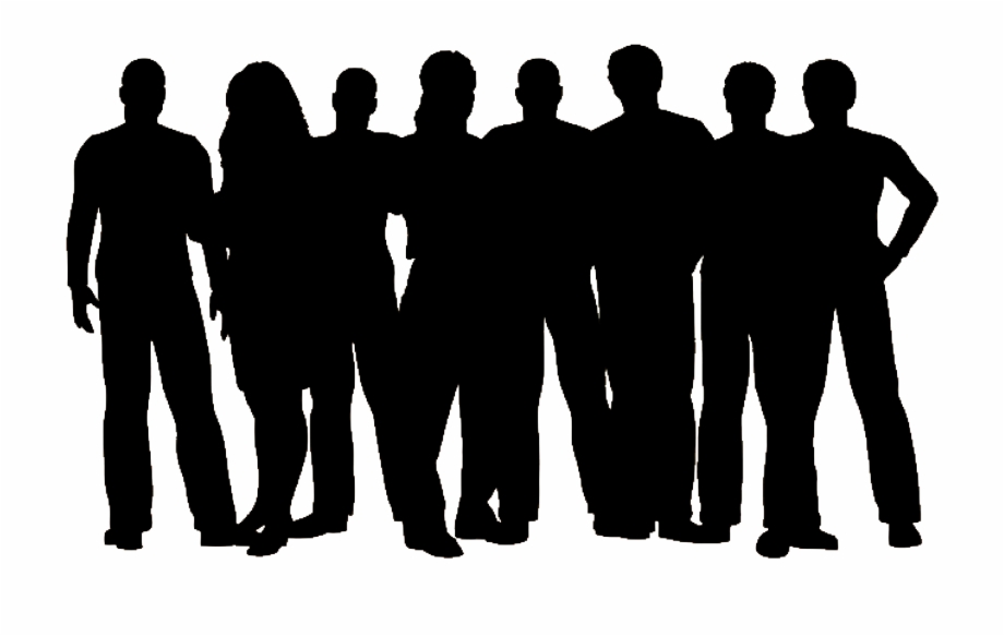 silhouette group of people png
