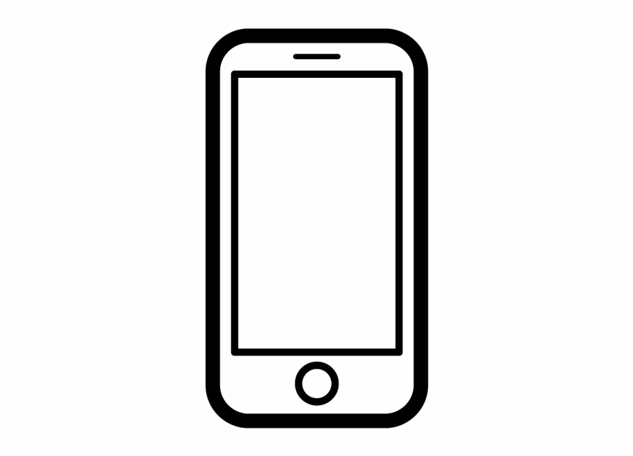 Mobile Phone Icon Vector Png Black And White