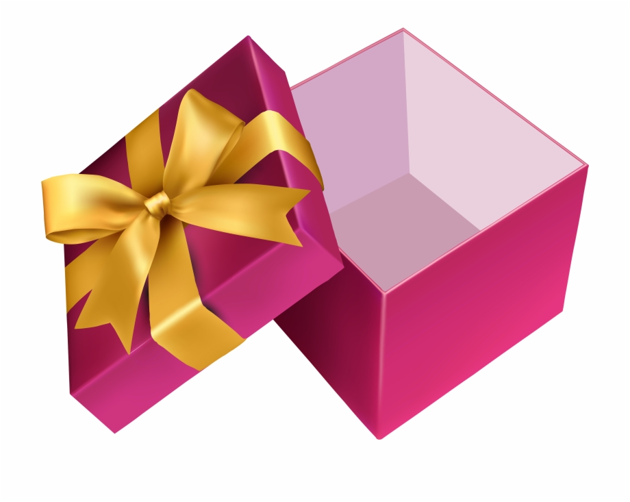 Pink Open Gift Png Clipart