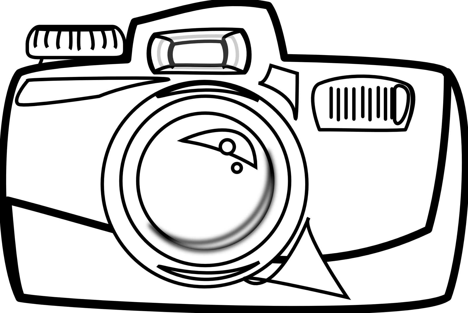 cam clipart black and white
