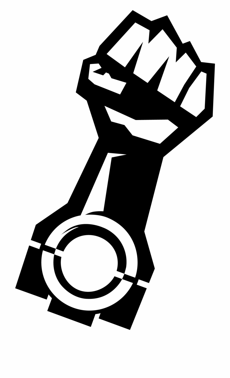 Black White Fist Logo Png Motor