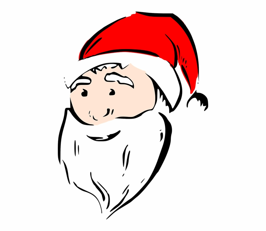 Collection Of Outline Of Christmas Tree Santa Face