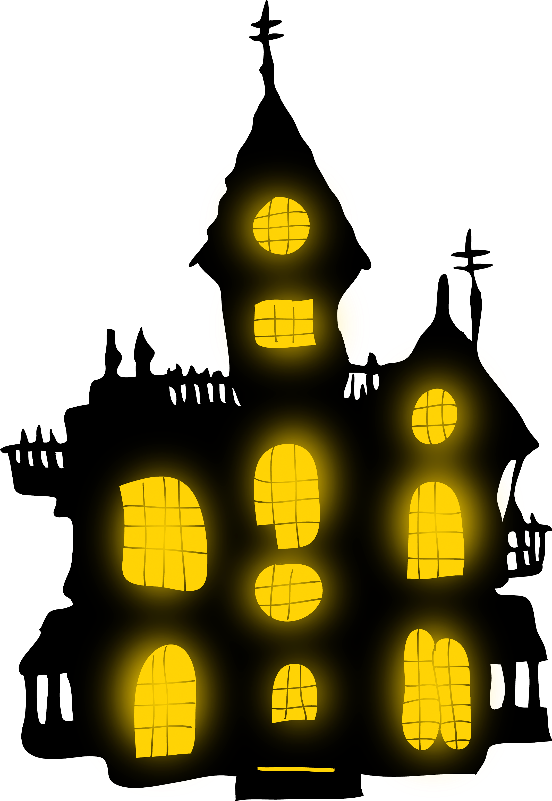 Transparent Castle Spooky Halloween Clipart With Transparent Background