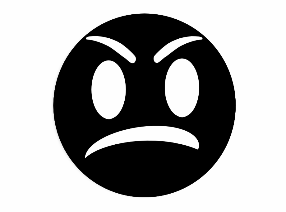 angry emoji transparent black
