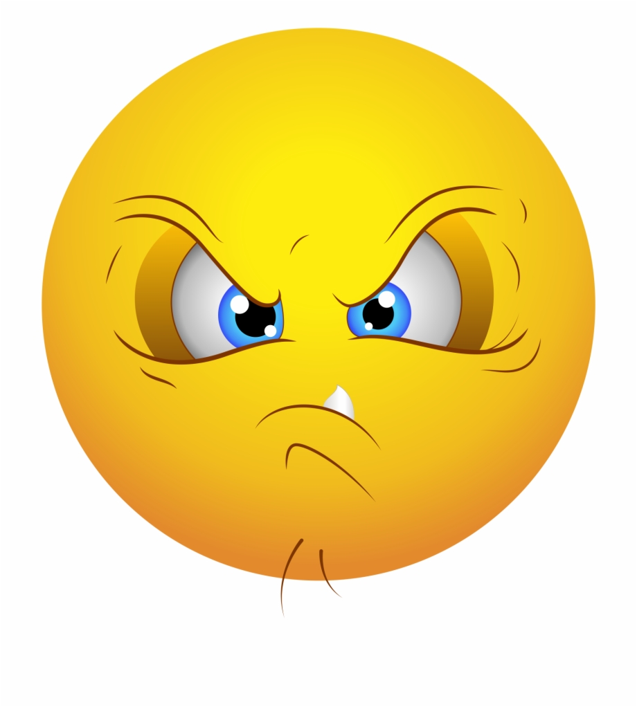 Angry View Angry Face Emoji Clipart PNG