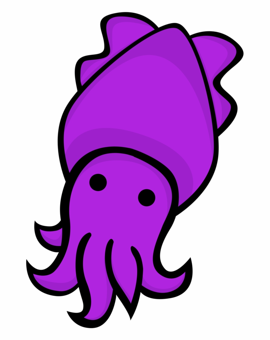 Clip Black And White Huge Freebie Purple Squid