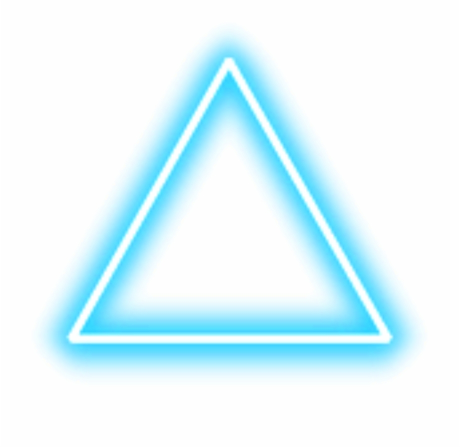 Lightblue Blue Neon Triangle Border Png Freetoedit Triangle