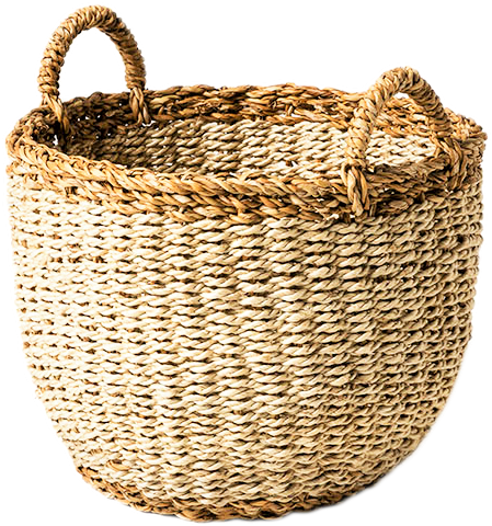 Seagrass Jute Basket Natural Small
