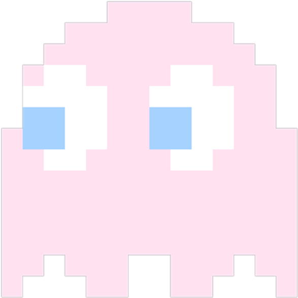 Pac Man Pacman Pink Pinky Ghost Cute Kawaii
