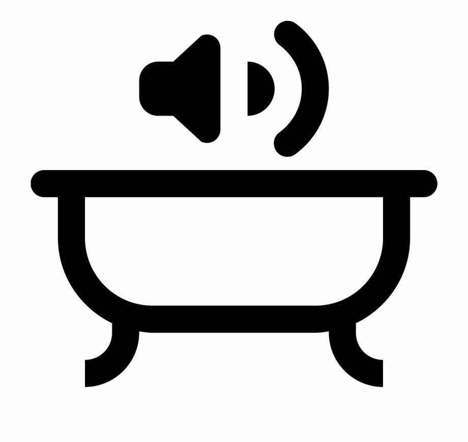 Bathroom Sound Icon Coffee Table
