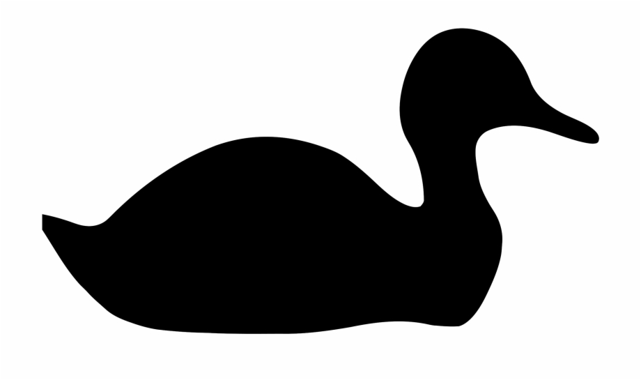 silhouette of a duck
