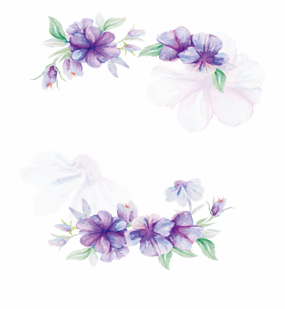 Design Lilac Flower Pattern Watercolor Purple Flowers Png