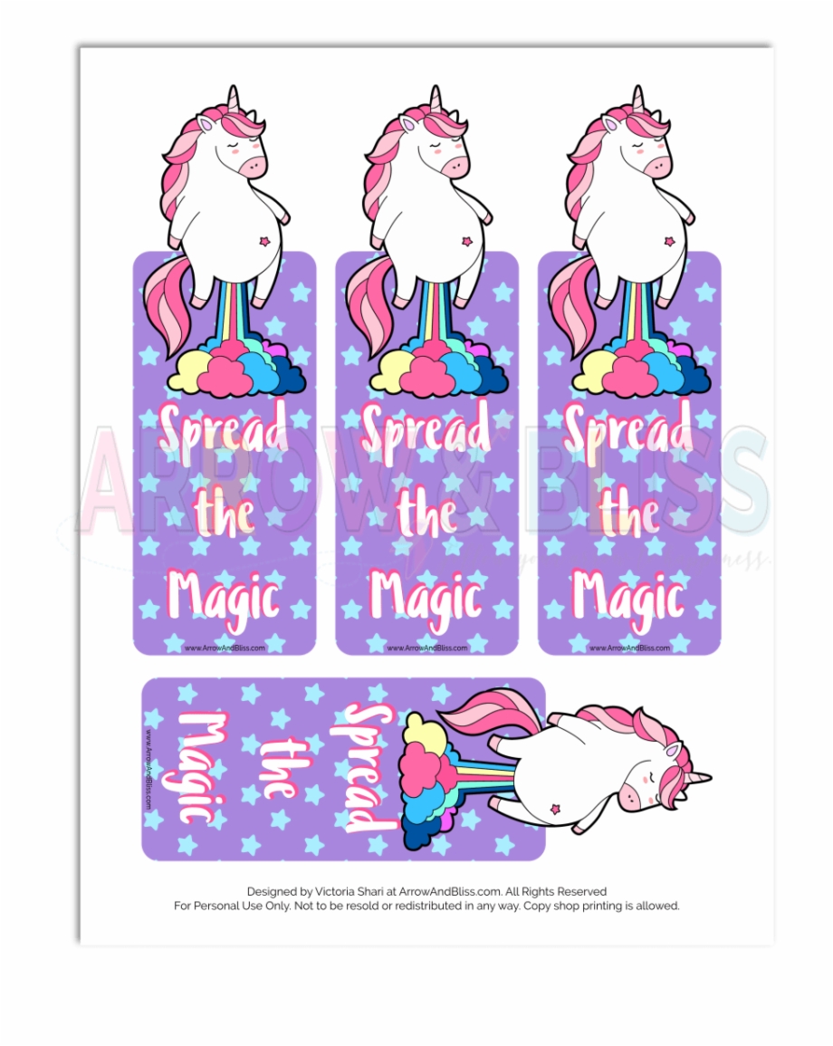 Grab This Free Chubby Unicorn Printable Bookmark Plus