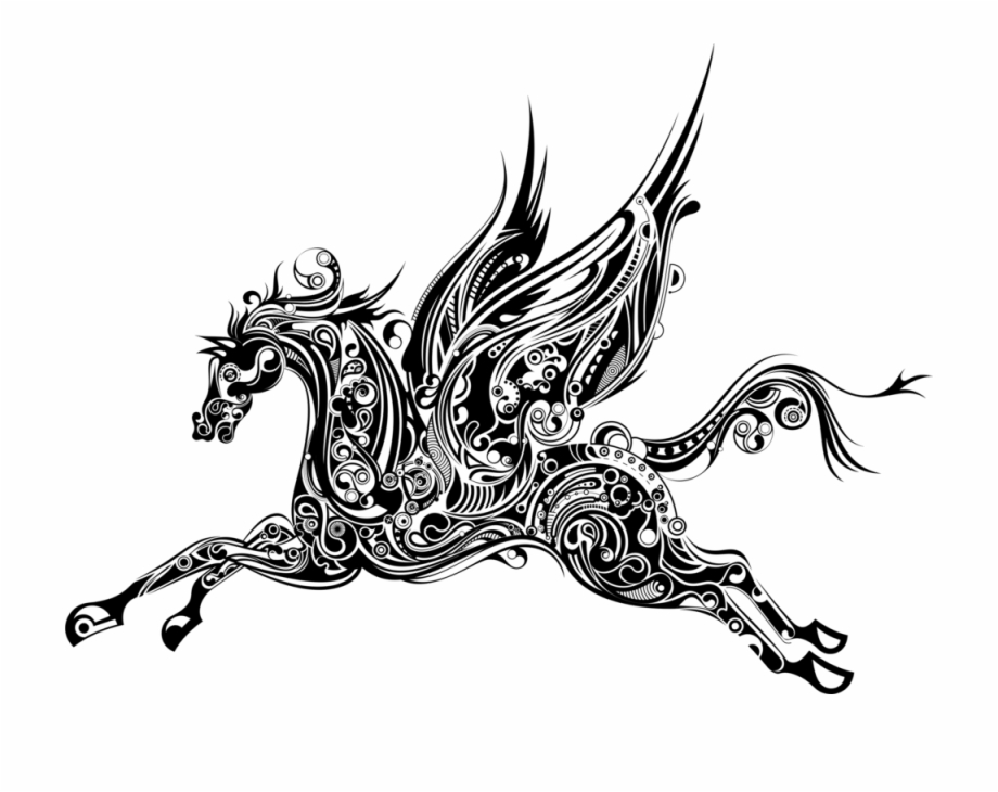 Horse Pegasus Winged Unicorn Silhouette Drawing Pegasus Silhouette