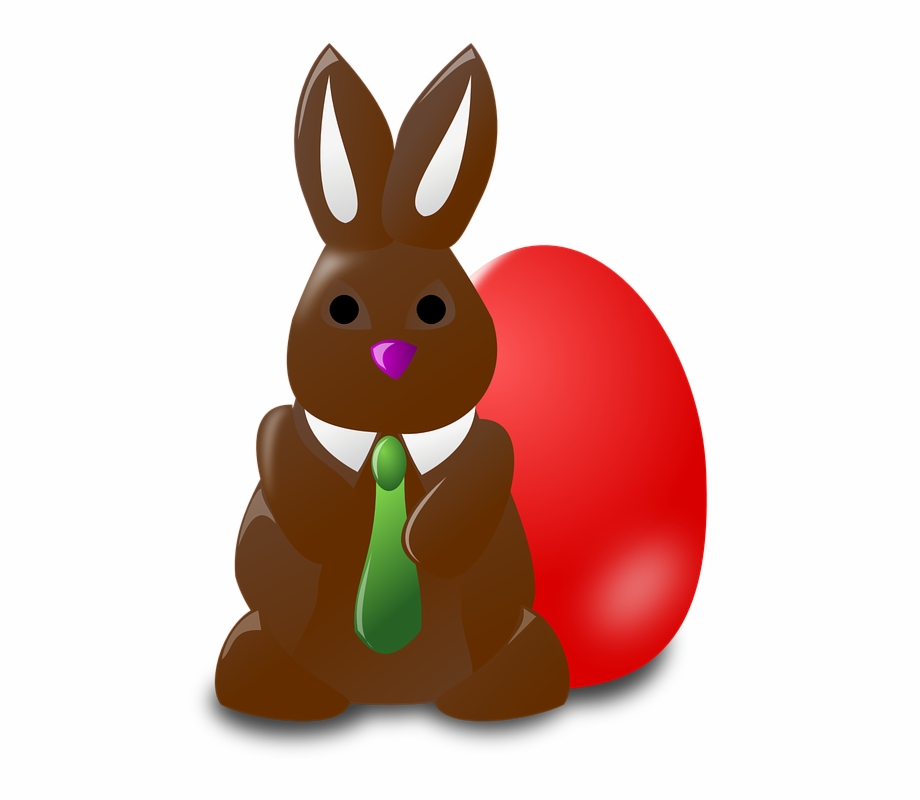 Easter Bunny Rabbit Chocolate Holidays Egg Red Chocolate