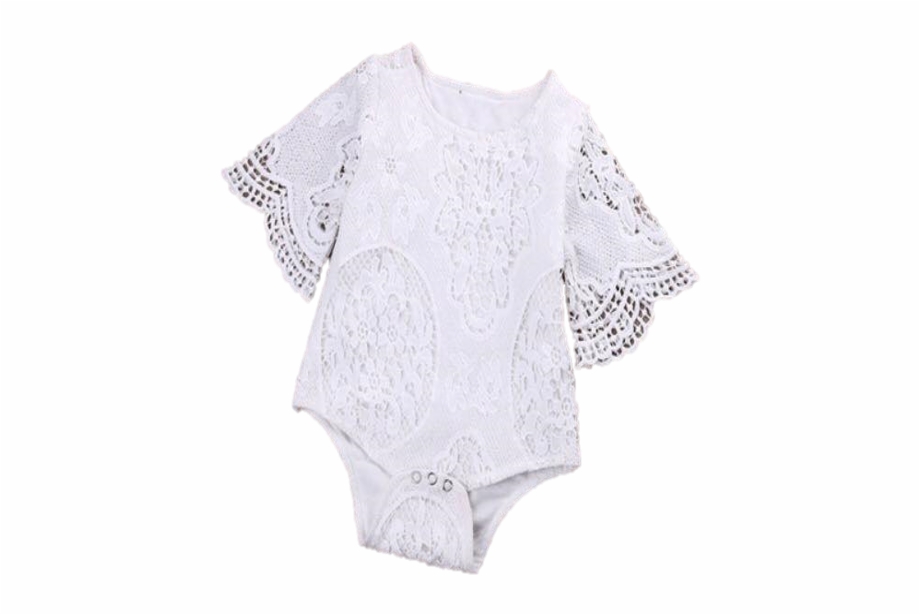Image Of White Lace Onesie Lace