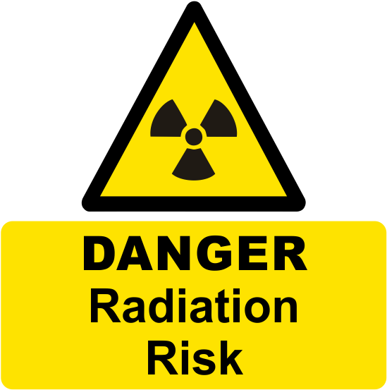 Caution Radiation Warning Signs Under Maintenance Sign