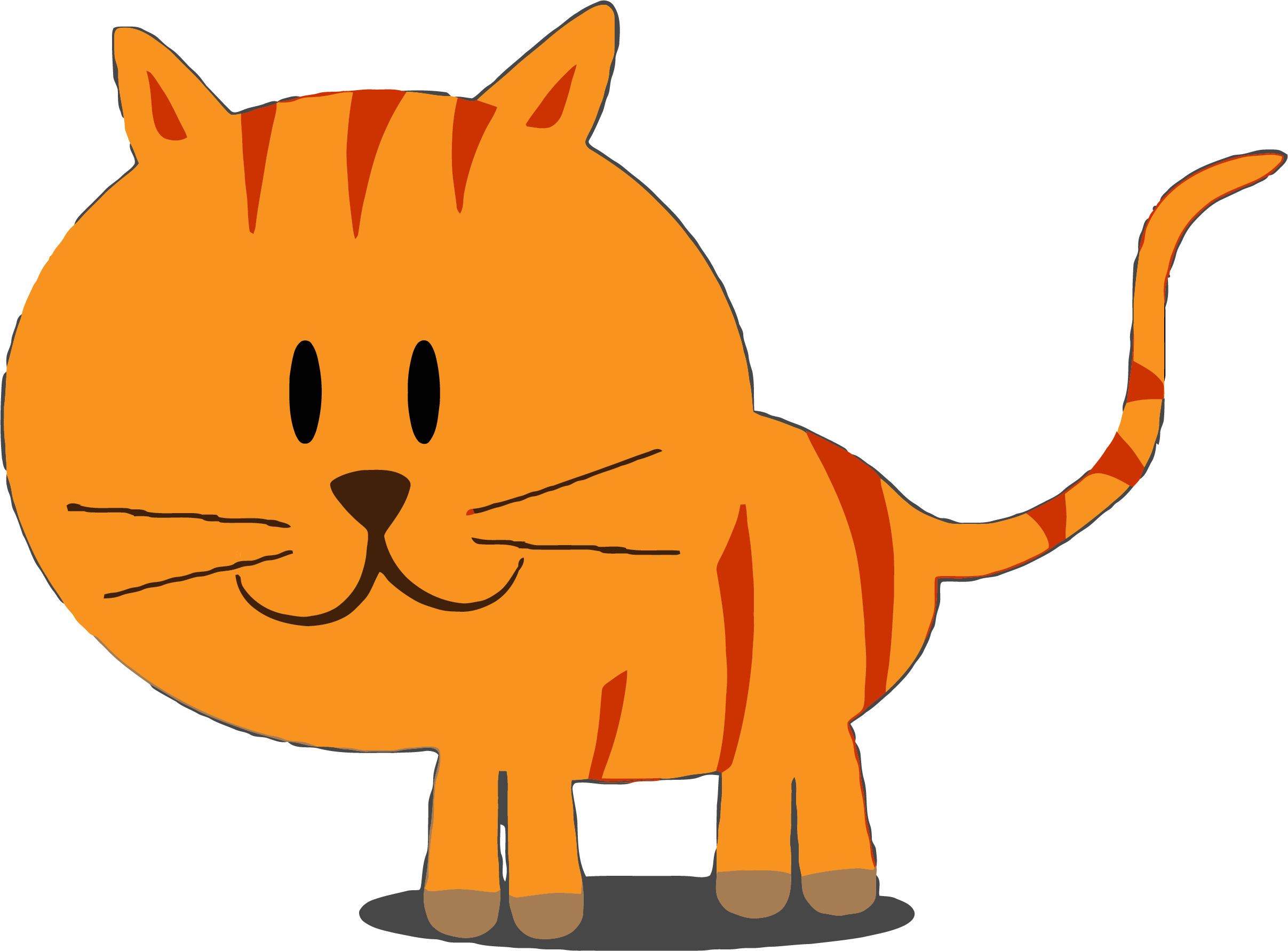 Happy Kitty Cat Clipart Png Cat Clipart Orange