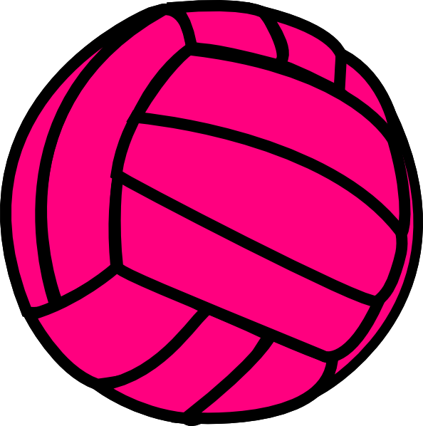 pink and black volleyball
