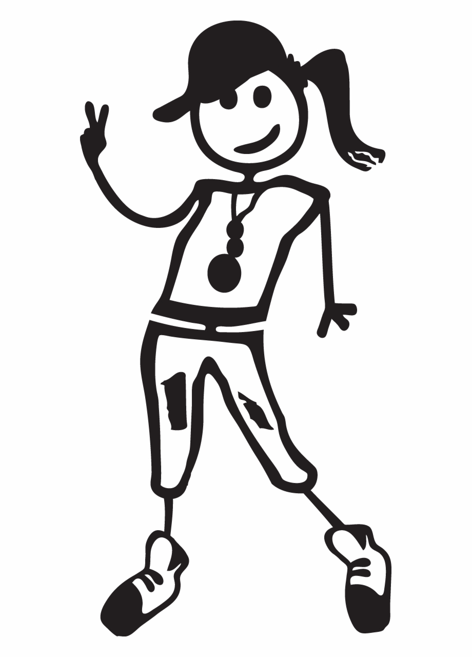 transparent stick figure girl
