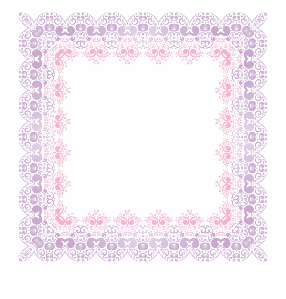 Square Lace Frame Vector Graphics