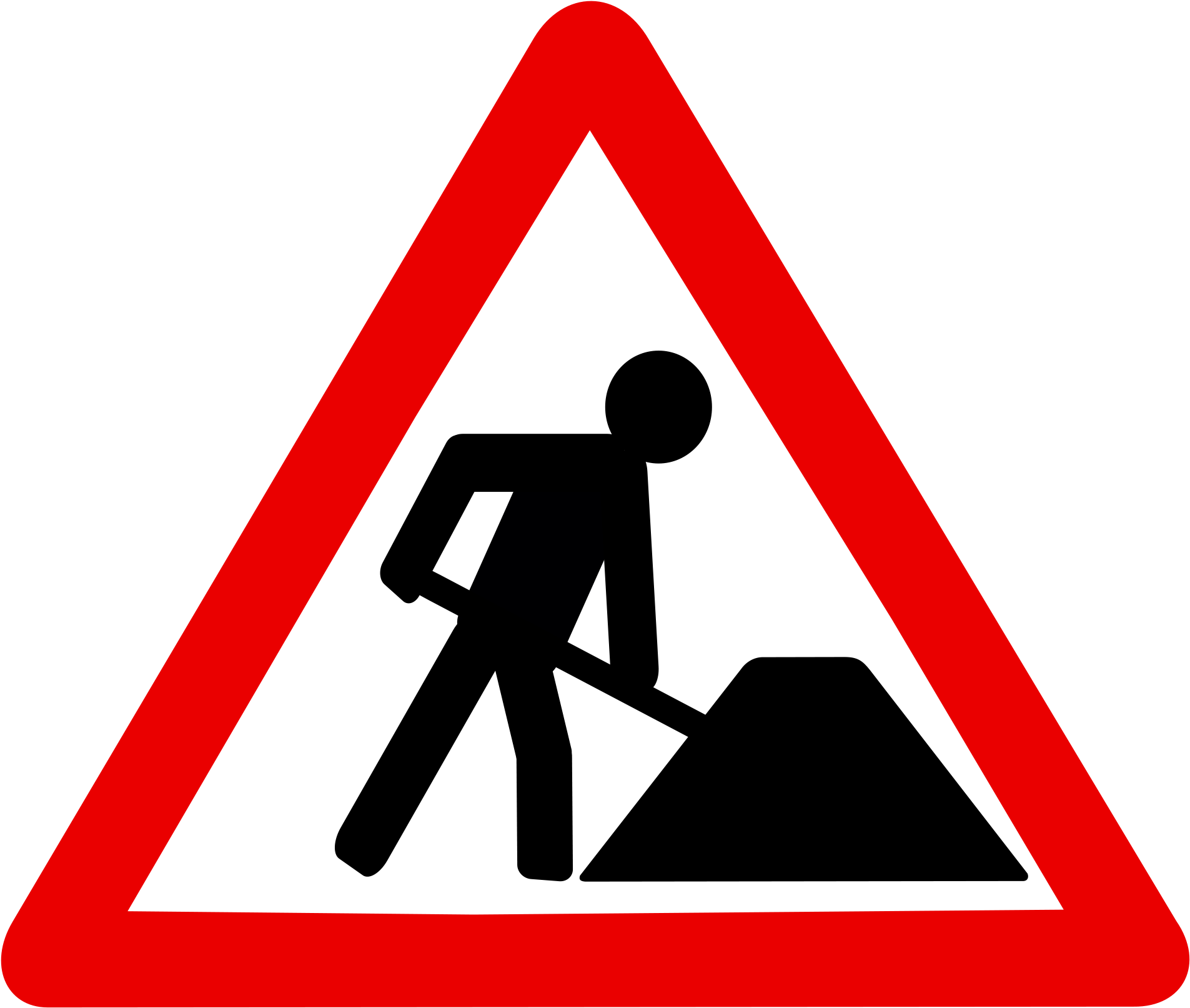 Red Construction Traffic Signs Road Works