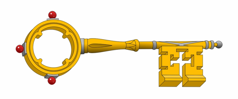 Gold Key Lock Security Magic Key Clip Art