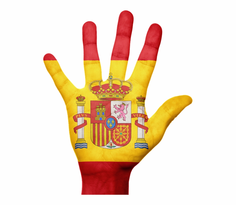 Spain Flag Hand Country National Spain Flag