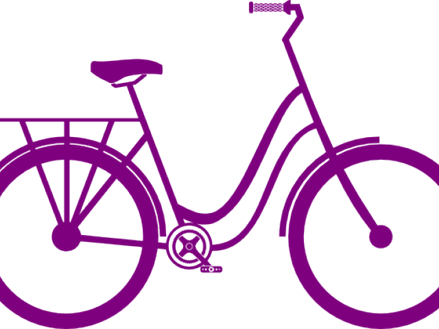 Bicycle Clipart Purple Purple Bike Cartoon - Clip Art Library