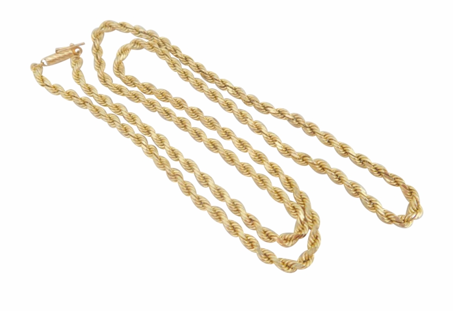 Chain Clipart 14K Gold Transparent Rope Chain Png