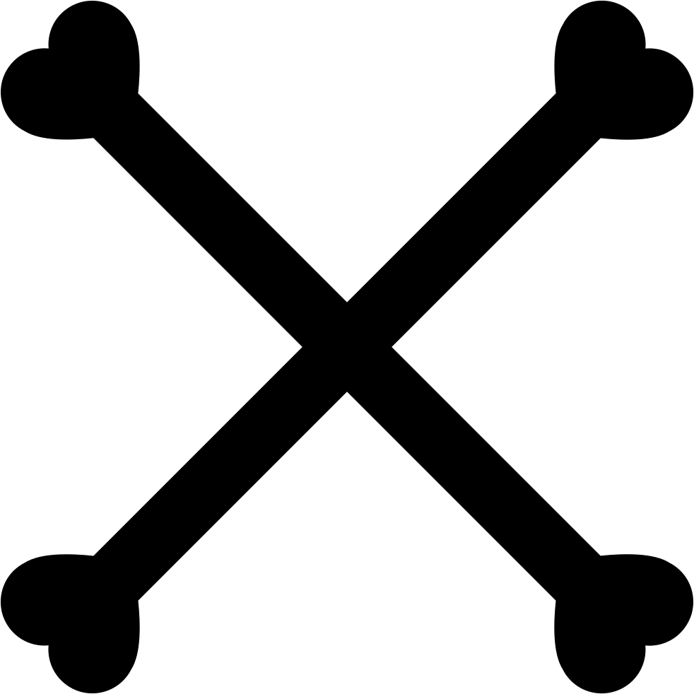 Forming A Cross Symbol X Black