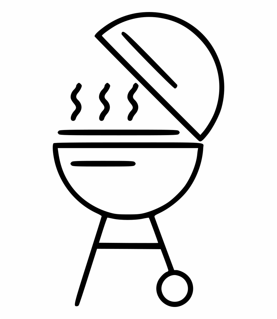 bbq clipart black and white
