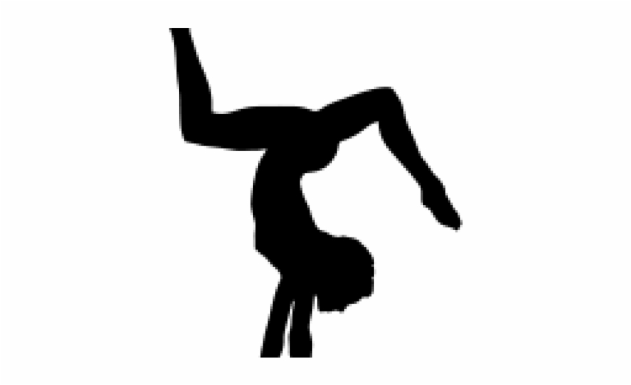 gymnastics clipart black and white