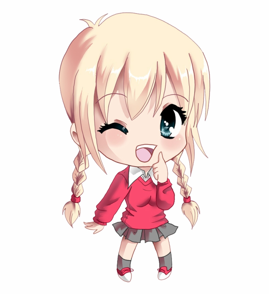 Wink Excited Anime Girl Png