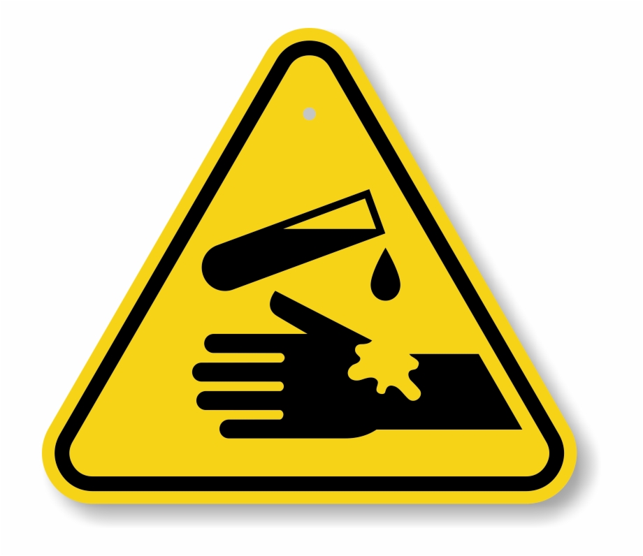 Caution Clipart Transparent Corrosive Warning Sign