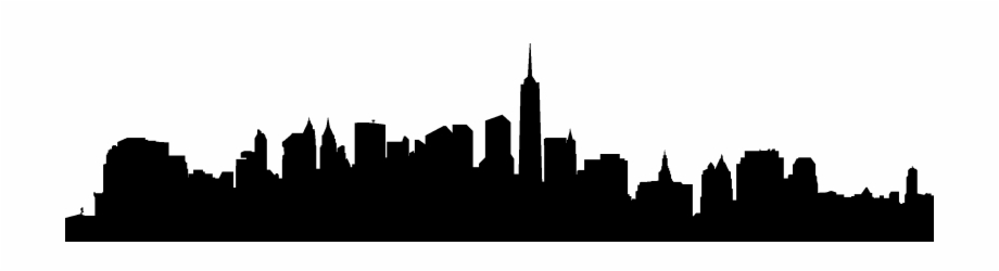 new york city skyline silhouette transparent
