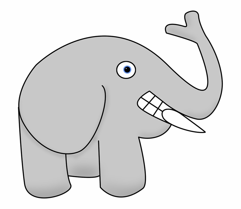 Elephant Cartoon Animal Angry Drawing Character 