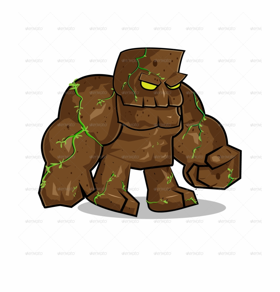 Giant Stone Monster Cartoon Rock Monster