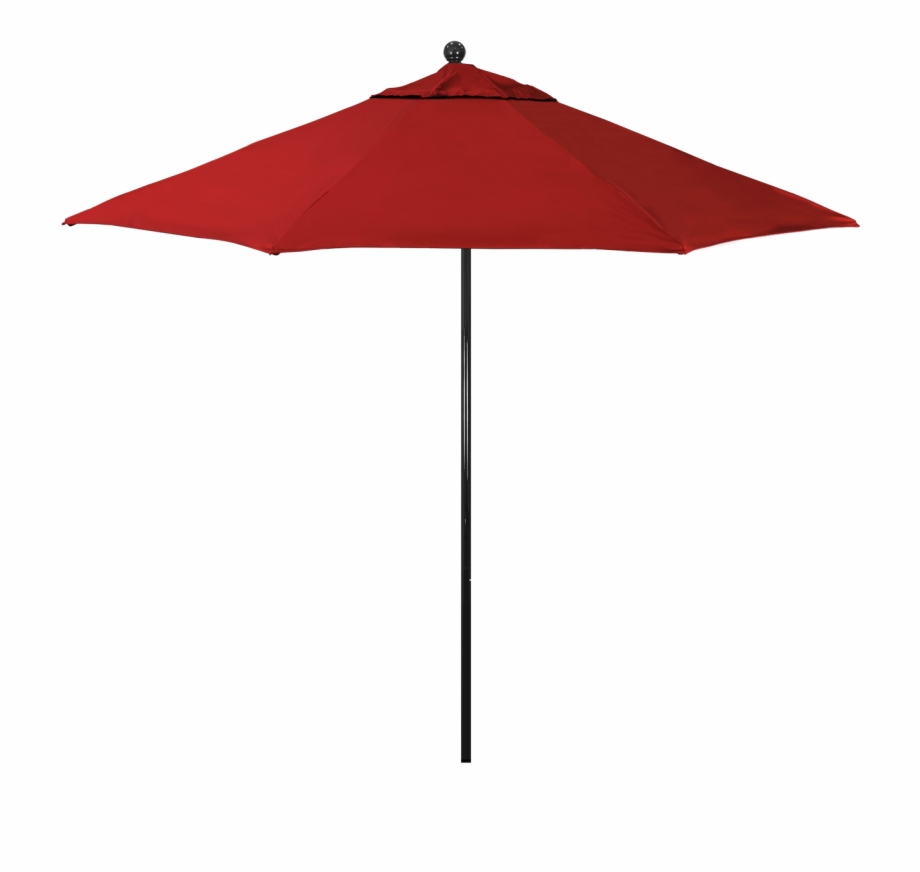 Red Outdoor Umbrellas Cafe