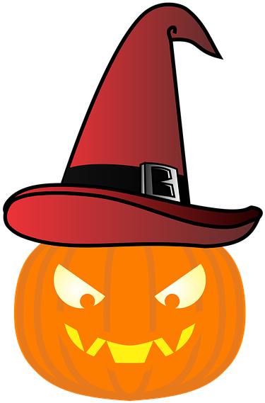 Pumpkin Witchs Hat Red Hat Halloween Fear Red