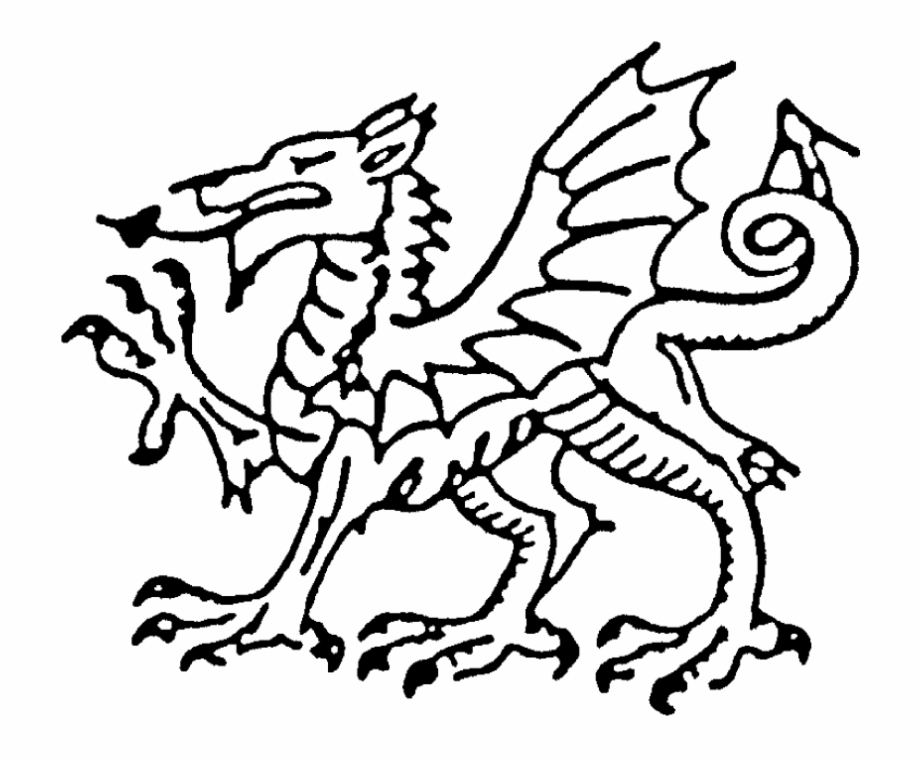 Welsh Dragon Rubber Stamp Welsh Dragon