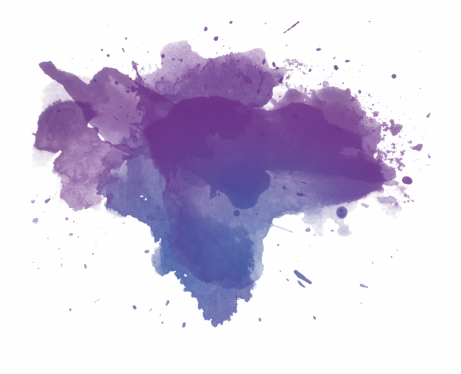 Watercolor Painting Blue Violet Png Image With Transparent